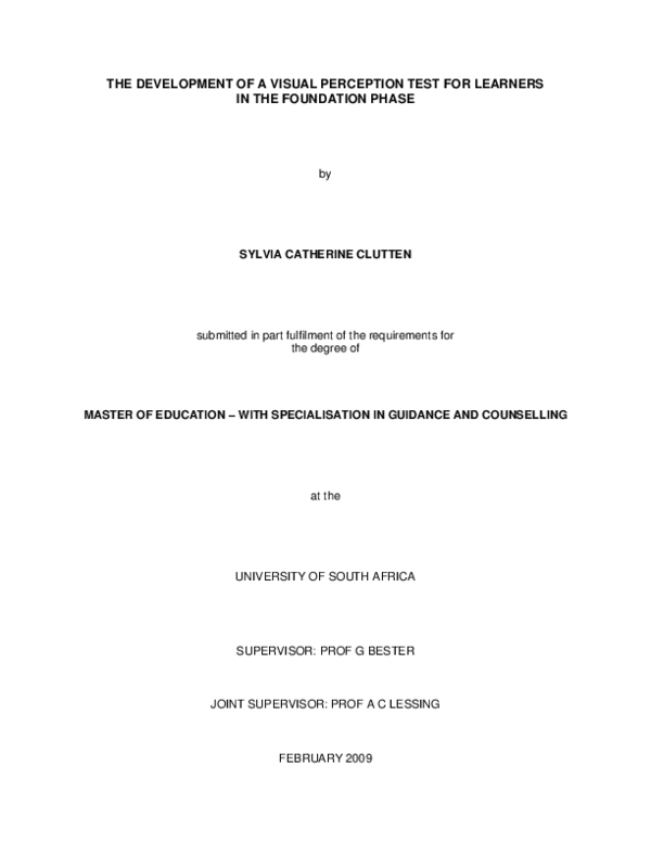 (PDF) The development of a visual perception test for learners in the ...