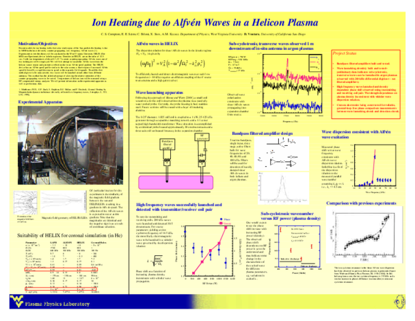 (PDF) Ion heating due to alfven waves in a helicon plasma