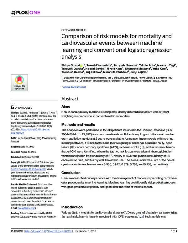 (PDF) Comparison of risk models for mortality and cardiovascular events ...