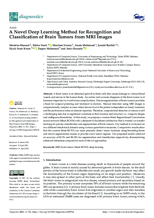 (PDF) A Novel Deep Learning Method for Recognition and Classification ...