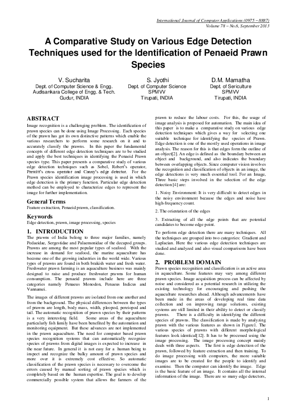 (PDF) A Comparative Study on Various Edge Detection Techniques used for ...