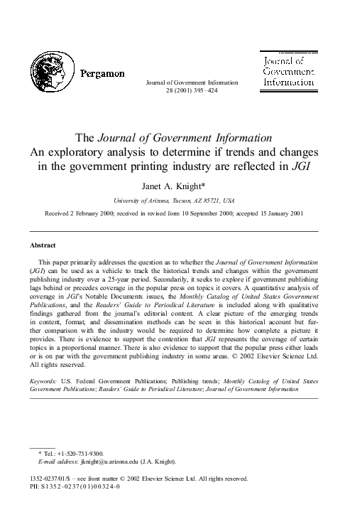 (PDF) The journal of government information