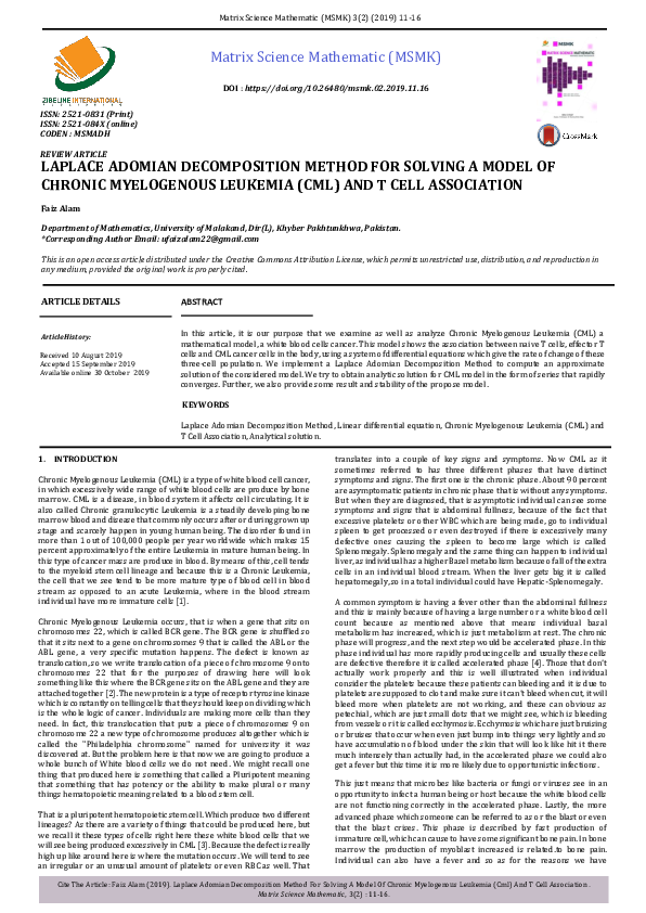 (PDF) Laplace Adomian Decomposition Method for Solving the Nonlinear ...