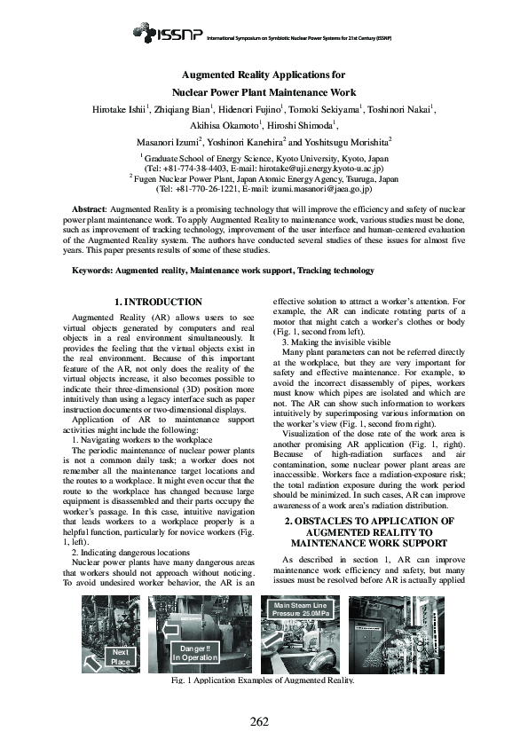 (PDF) Augmented Reality Applications for Nuclear Power Plant ...