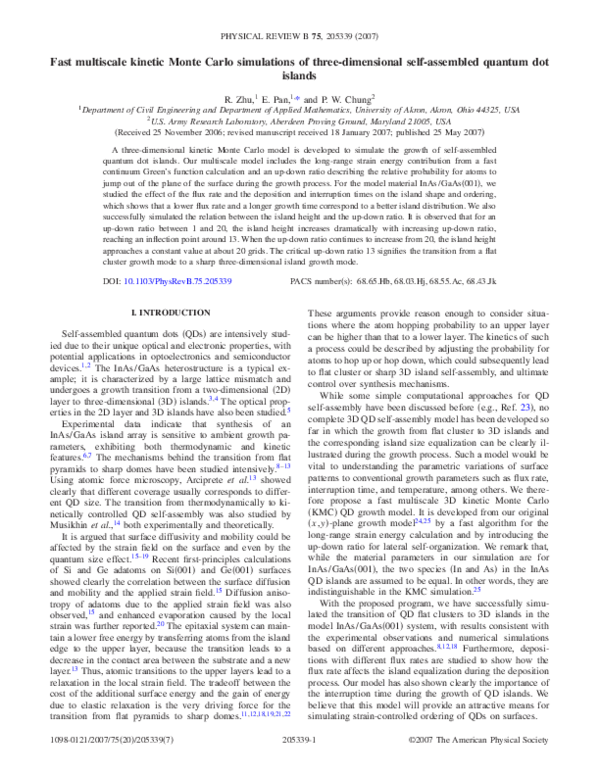 (PDF) Fast multiscale kinetic Monte Carlo simulations of three ...