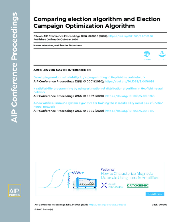 (PDF) Comparing election algorithm and Election Campaign Optimization ...