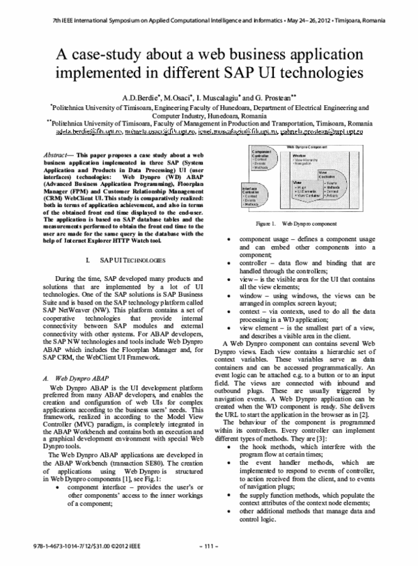 (PDF) A case-study about a web business application implemented in ...
