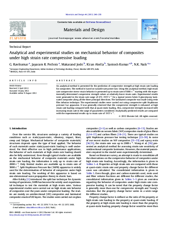 (PDF) Analytical and experimental studies on mechanical behavior of ...