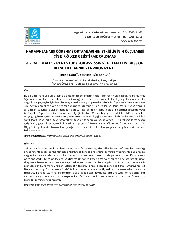 (PDF) A scale development study for assessing the effectiveness of ...
