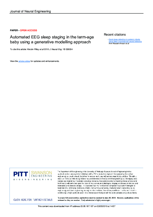 (PDF) Automated EEG sleep staging in the term-age baby using a ...