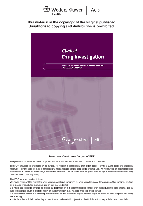 (PDF) Pregabalin in the Treatment of Chronic Pain: An Overview