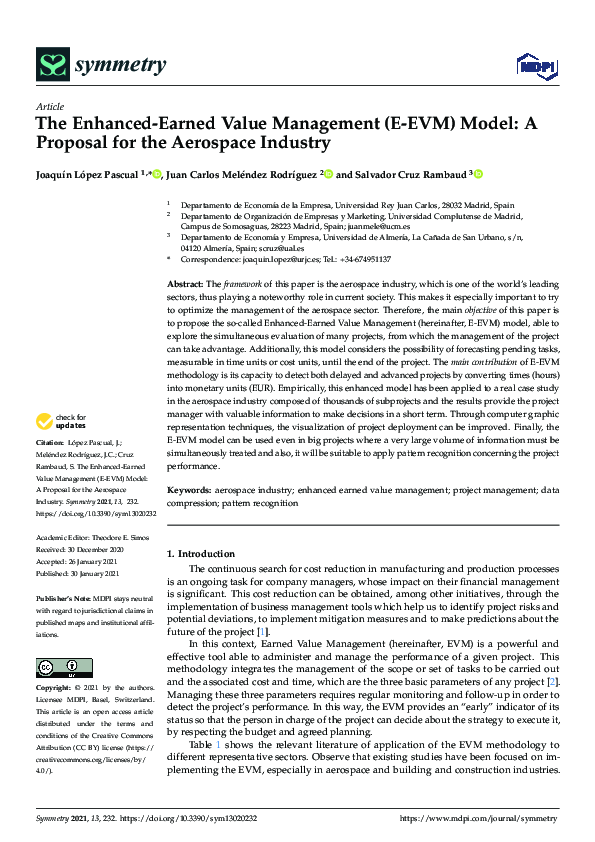 (PDF) The Enhanced-Earned Value Management (E-EVM) Model: A Proposal ...