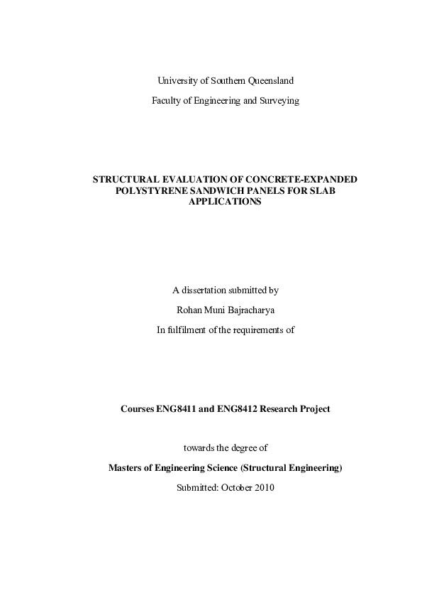 (PDF) Structural evaluation of concrete expanded polystyrene sandwich ...