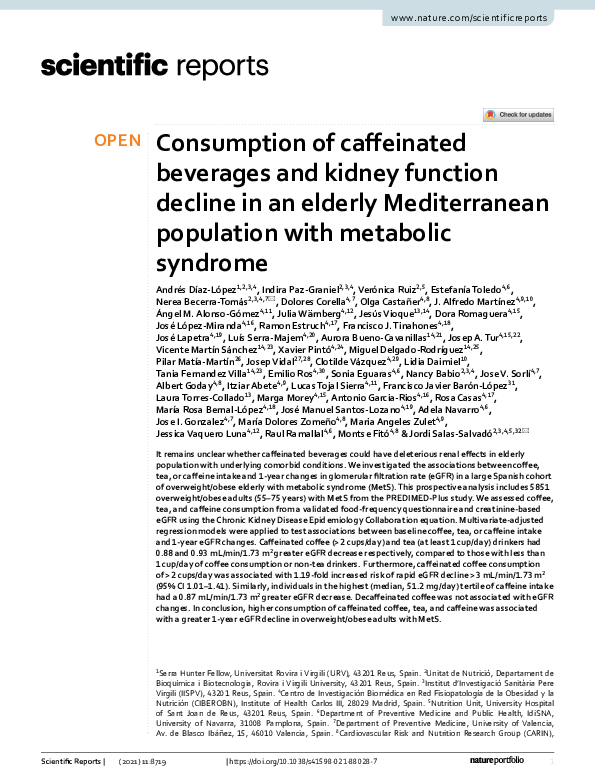 (PDF) Consumption of caffeinated beverages and kidney function decline ...