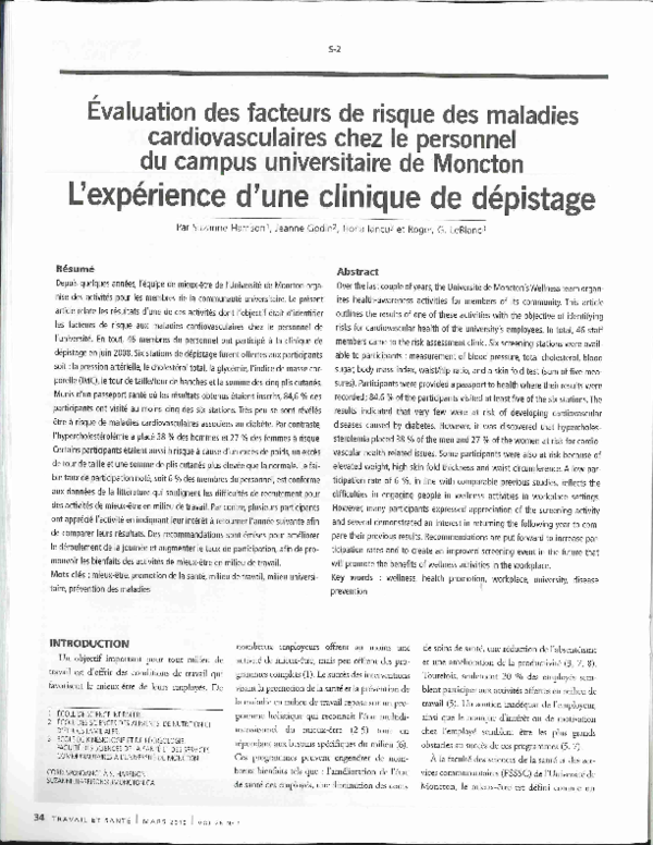 (PDF) Évaluation des facteurs de risque des maladies cardiovasculaires ...