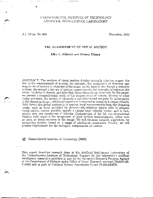 The measurement of visual motion