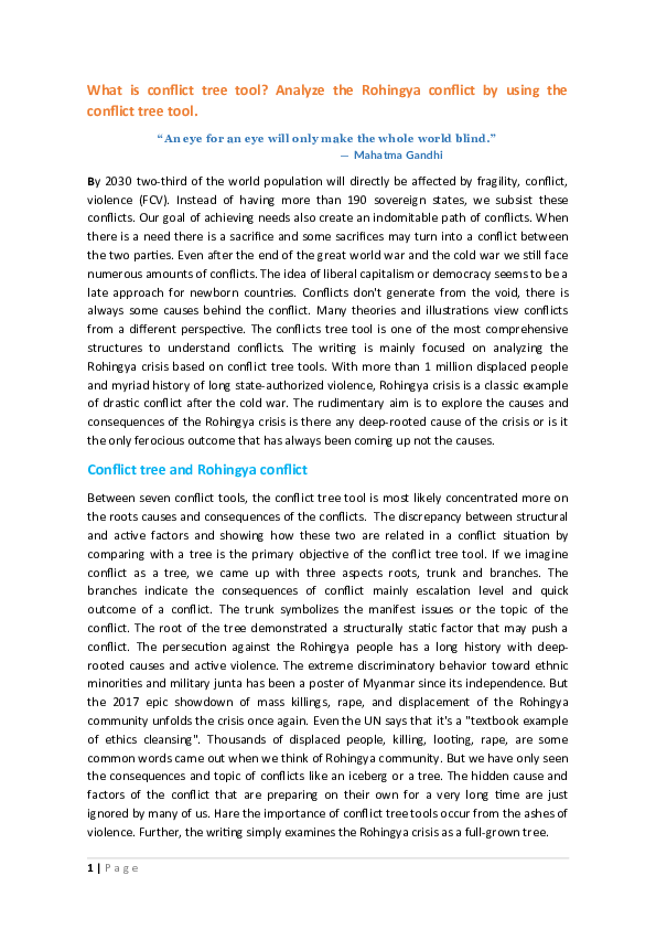 (DOC) Analysis of Rohingya crisis by using conflict tree tools.