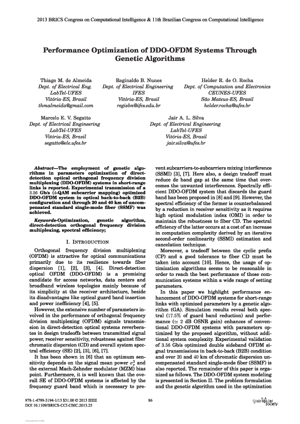 (PDF) Performance Optimization of DDO-OFDM Systems through Genetic ...