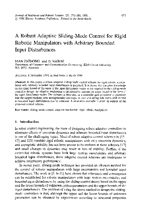 (PDF) A robust adaptive sliding-mode control for rigid robotic ...