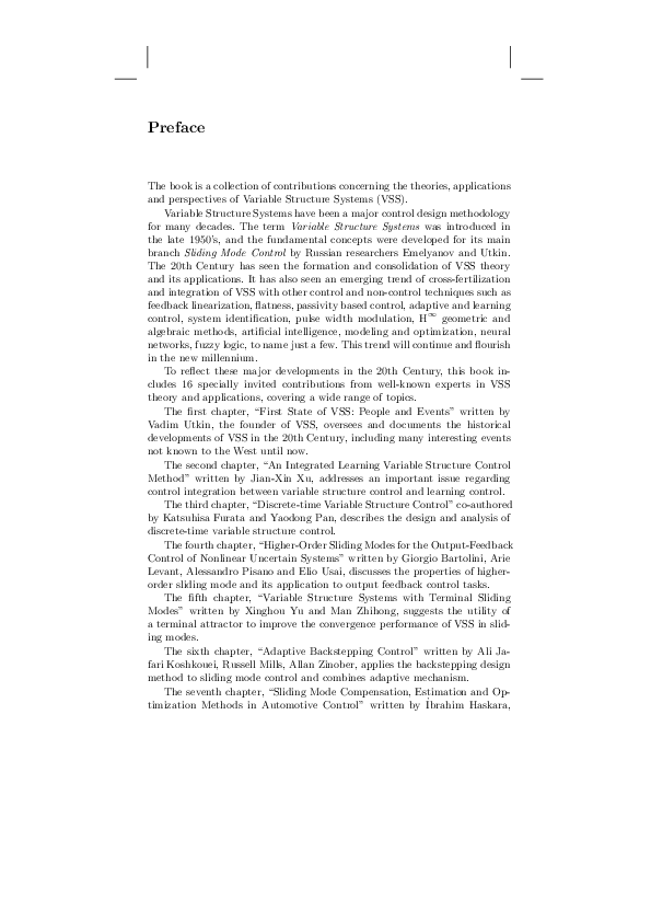 (PDF) Variable Structure Systems with Terminal Sliding Modes