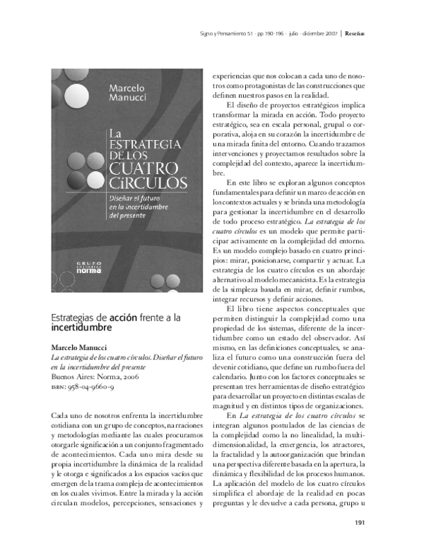 (PDF) Estrategias de acción frente a la incertidumbre