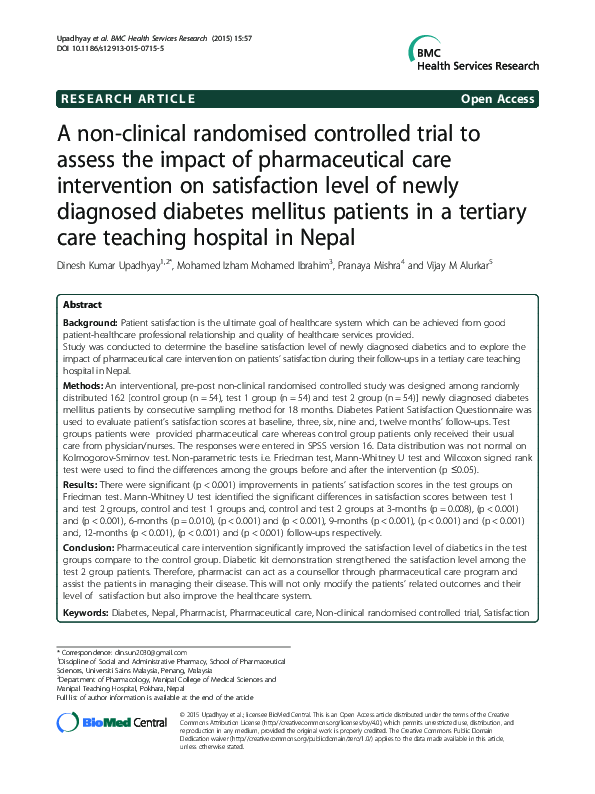 (PDF) A non-clinical randomised controlled trial to assess the impact ...