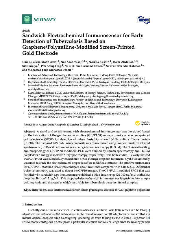 (PDF) Sandwich Electrochemical Immunosensor for Early Detection of ...