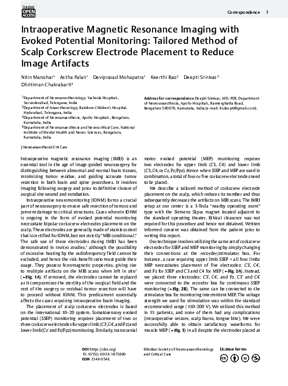 (PDF) Intraoperative Magnetic Resonance Imaging with the Magnetom Open ...