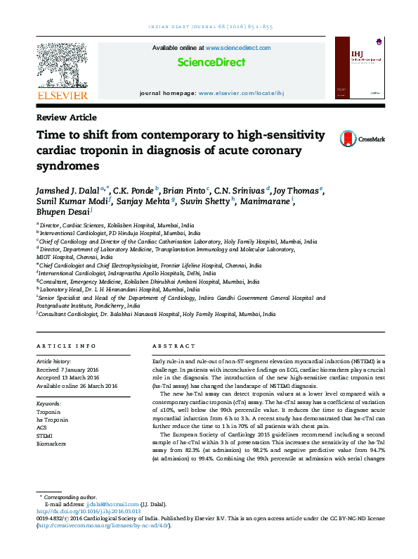 (PDF) Time to shift from contemporary to high-sensitivity cardiac ...