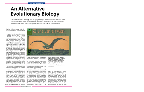(PDF) An Alternative Evolutionary Biology