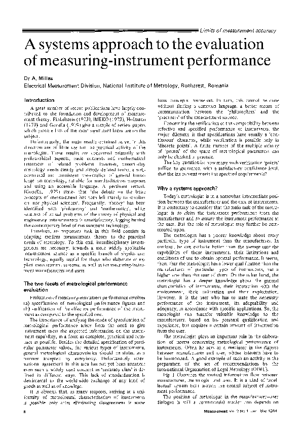 (PDF) A systems approach to the evaluation of measuring-instrument ...