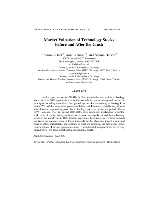 Valuation of a stock image