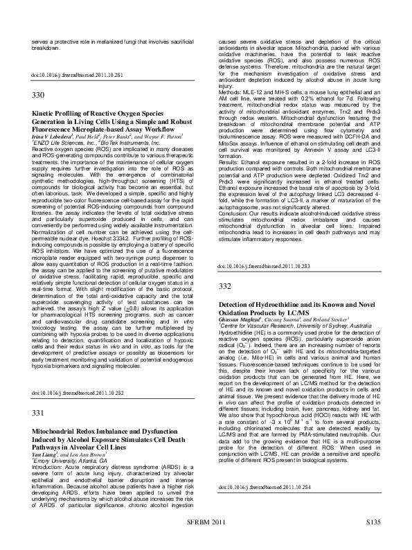 (PDF) Profiling of Reactive Oxygen Species Generation in Living Cells Using a Simple and
