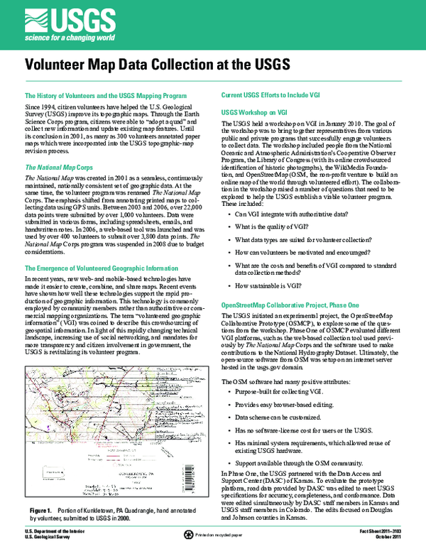 (PDF) Volunteer map data collection at the USGS