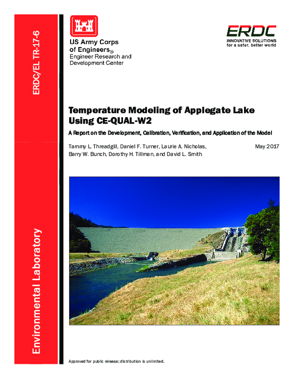 (PDF) Temperature modeling of Applegate Lake using CEQUALW2 a