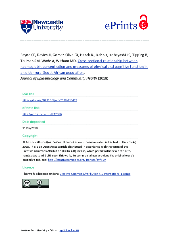 History of hemoglobin picture