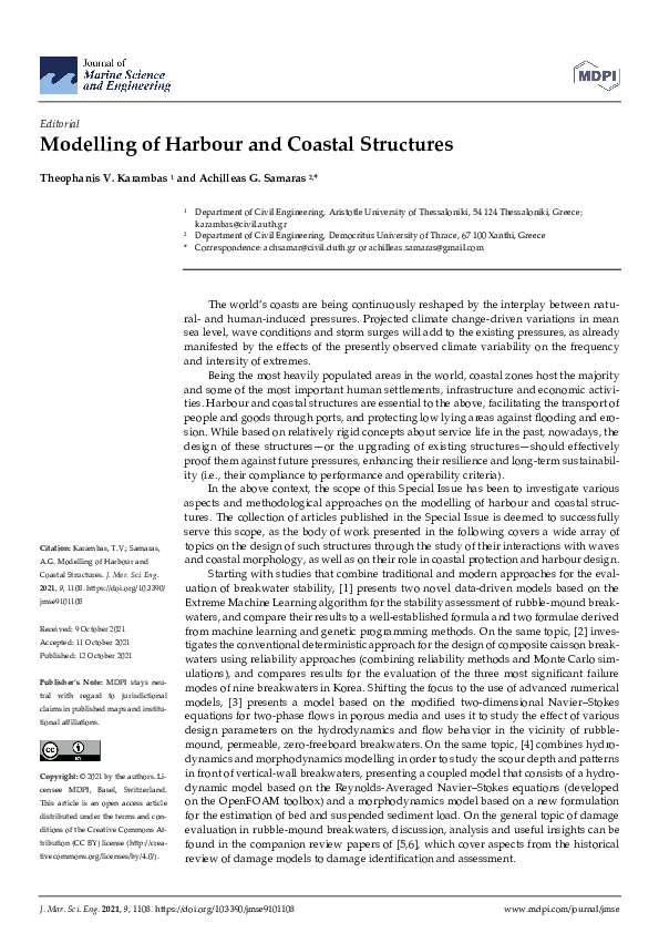 (PDF) Modelling of Harbour and Coastal Structures