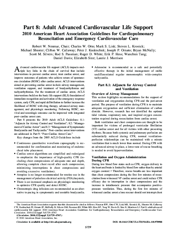 2010 AMERICAN HEART ASSOCIATION GUIDELINES FOR PDF visual data 2
