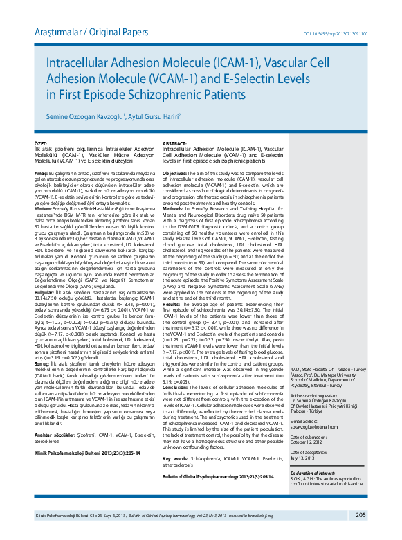 (PDF) Intracellular Adhesion Molecule (ICAM-1), Vascular Cell Adhesion ...