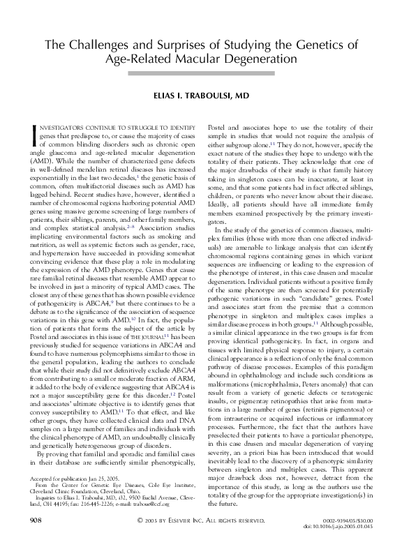 (PDF) The Challenges and Surprises of Studying the Genetics of Age ...