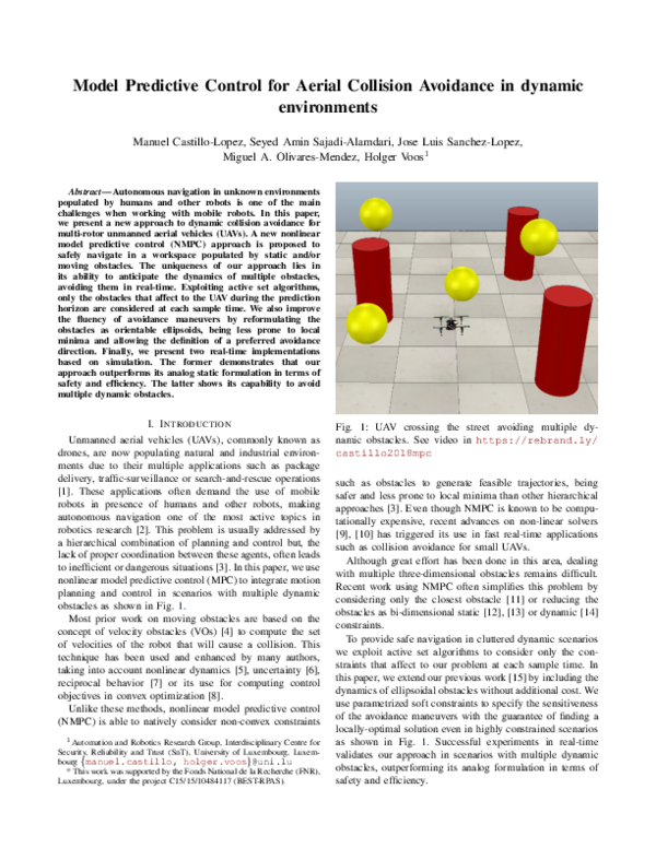 (PDF) Model Predictive Control for Aerial Collision Avoidance in ...