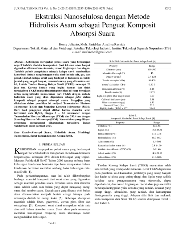(PDF) Ekstraksi Nanoselulosa dengan Metode Hidrolisis Asam sebagai ...