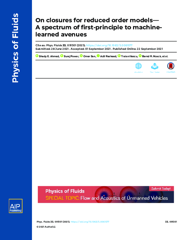 (PDF) On closures for reduced order models—A spectrum of first ...