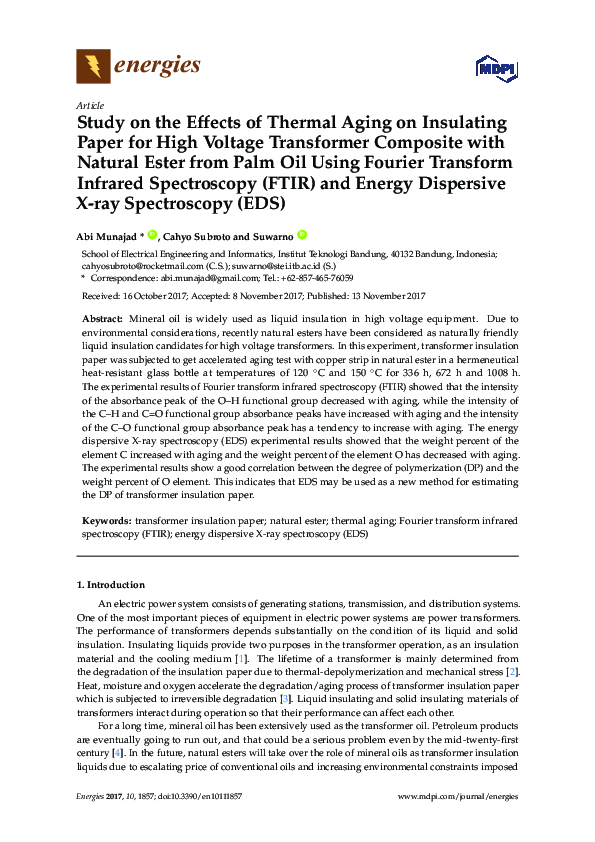 (PDF) Study on the Effects of Thermal Aging on Insulating Paper for ...
