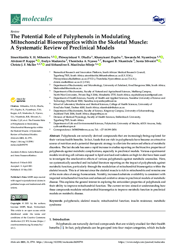 (PDF) The Potential Role of Polyphenols in Modulating Mitochondrial ...