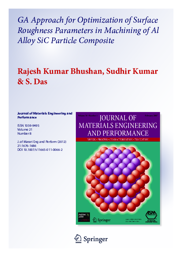 (PDF) GA Approach for Optimization of Surface Roughness Parameters in ...