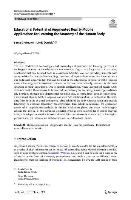 (PDF) Educational Potential of Augmented Reality Mobile Applications ...