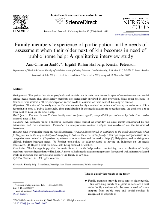 Research study about family picture