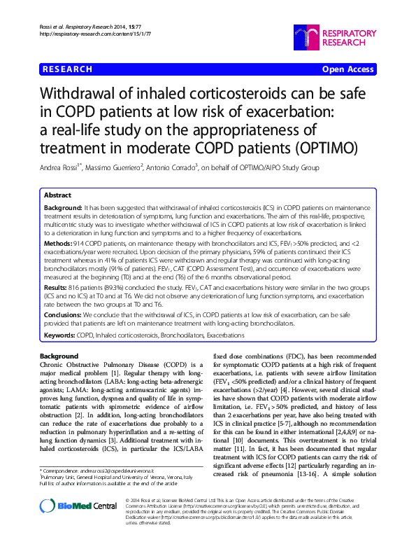 (PDF) Withdrawal of inhaled corticosteroids can be safe in COPD ...