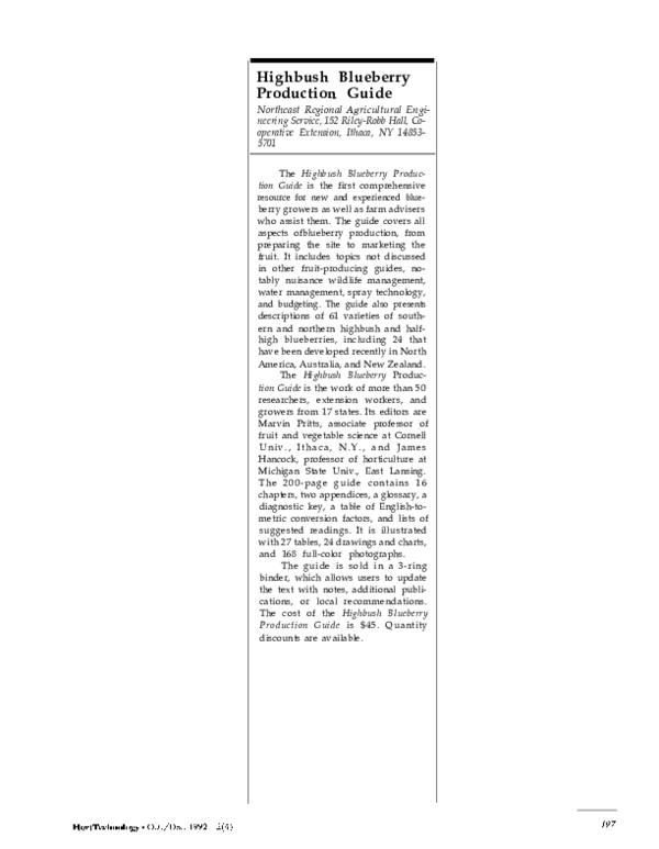 (PDF) Highbush Blueberry Production Guide James Hancock Academia.edu